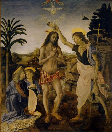 Baptism of Christ, Andrea del Verrocchio